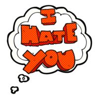 I hate you thought bubble cartoon symbol png