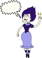 comic book speech bubble cartoon vampire girl png