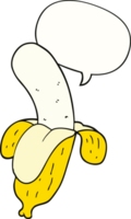 cartoon banaan en tekstballon png