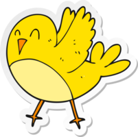 Aufkleber eines Cartoon-Vogels png