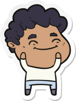 sticker of a cartoon friendly man png