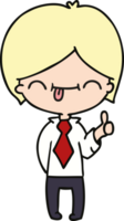 cartoon of boy with thumb up png