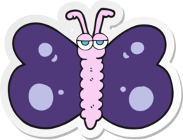 sticker of a cartoon butterfly png