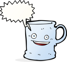 Cartoon-Tasse mit Sprechblase png