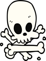 cartoon skull and bones png