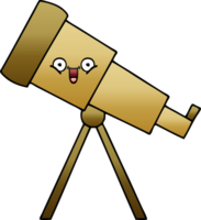 gradient shaded cartoon telescope png