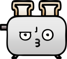 gradient shaded cartoon of a toaster png