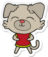 sticker of a cartoon dog png