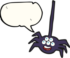 discurso bolha desenho animado dia das Bruxas aranha png