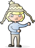 cartoon man wearing winter hat png