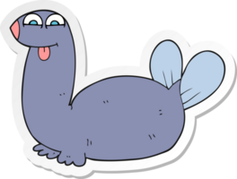 sticker van een cartoonzeehond png