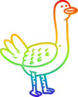 regenbooggradiënt lijntekening cartoon vogel png