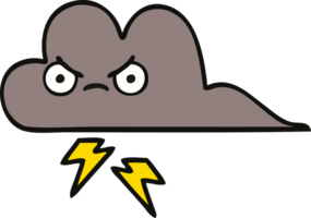 cute cartoon storm cloud png