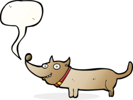 tekenfilm gelukkig hond met toespraak bubbel png