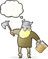 pensamiento burbuja dibujos animados borracho vikingo png