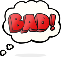 thought bubble cartoon Bad symbol png