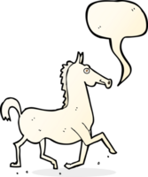 caballo de dibujos animados con burbujas de discurso png