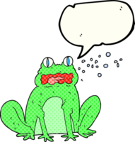 comic book speech bubble cartoon burping frog png