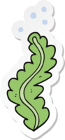 sticker of a cartoon seaweed png