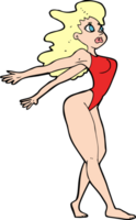 cartoon sexy woman in swimsuit png