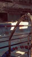 An abandoned swimming pool devoid of any human presence video