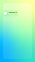 Vertical story template in gradient colors. Social media frame illustration. vector