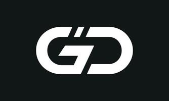 inicial letra gd logo diseño. gd logo diseño. creativo y moderno gd logo. Pro vector