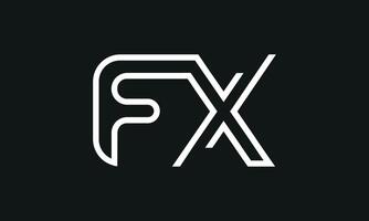 Initial Letter FX Logo Design. FX Logo Design. Creative And Modern FX logo. Pro vector