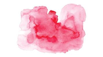 Pink watercolor stains isolated on white background. vector