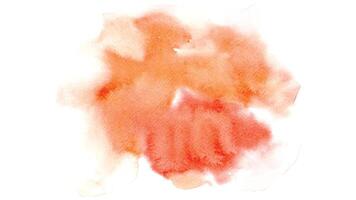 Orange watercolor stains isolated on white background. vector