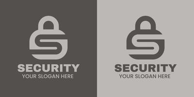 letra s logo diseño seguridad logo modelo vector