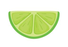 Lima rebanada icono para squash y mojito verano bebida ingredientes elemento ilustración vector