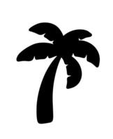 Palm and Coconut Tree Silhouette for Tropical Summer Element Decoration vector