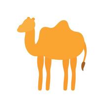 Cute Camel Animal Faceless in Cartoon Illustration vector