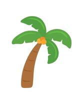 Palm and Coconut Tree Icon Doodle Illustration for Summer Element Decoration vector