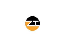 ZT minimalist modern logo design icon template vector