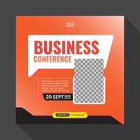 Business conference social media post template vector