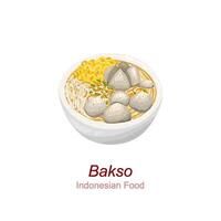 Indonesian Food Bakso Illustration vector
