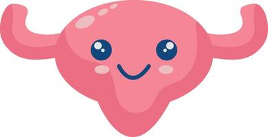Cute Human Internal Organs Character. Smile Organs Cartoon on White Background vector