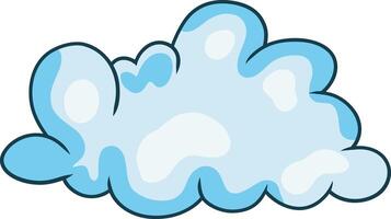 Cartoon Clouds on White Background. Isolated Icon vector