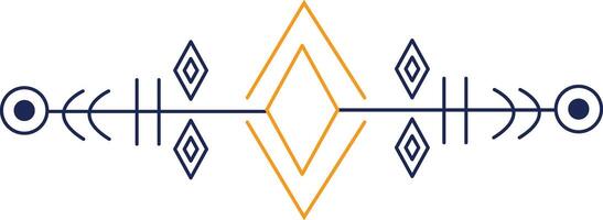 Aztec Dividers with Abstract Pattern Design Style. Element on White Background. vector