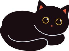 International Cat Day Silhouette In Cute Cartoon Design and Shapes. Illustration Design vector