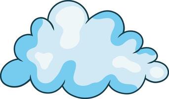 Cartoon Clouds on White Background. Isolated Icon vector