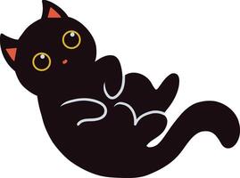 International Cat Day Silhouette In Cute Cartoon Design and Shapes. Illustration Design vector