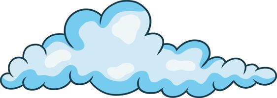 Cartoon Clouds on White Background. Isolated Icon vector