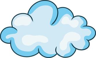 Cartoon Clouds on White Background. Isolated Icon vector