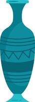 Ceramic Vase Illustration on White Background. with Floral and Abstract Pattern vector