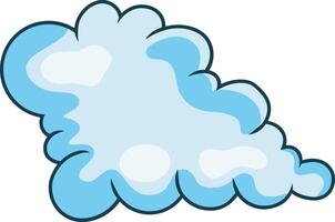 Cartoon Clouds on White Background. Isolated Icon vector