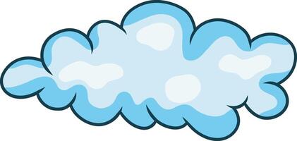 Cartoon Clouds on White Background. Isolated Icon vector