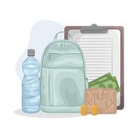 ilustración de mochila vector